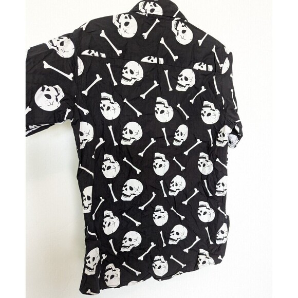 Rugby University Mens Skull and Bones Shirt, Size Medium, Black - Picture 1 of 7